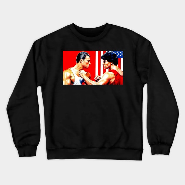 No Retreat No Surrender Crewneck Sweatshirt by The VHS Strikes Back